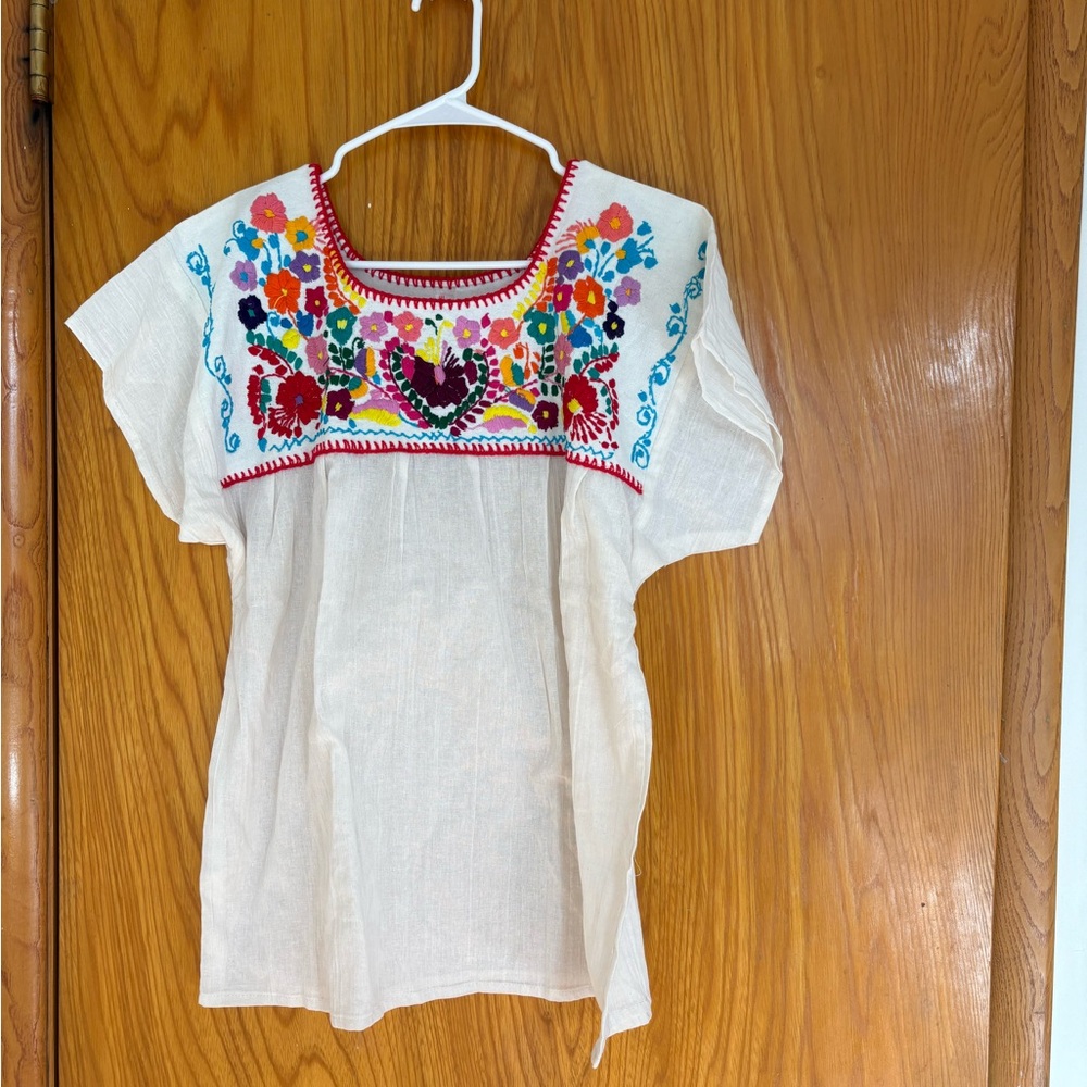 Vibrant Floral Embroidered Top